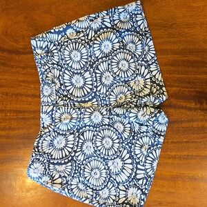 LOFT Floral Navy and White Shorts 6